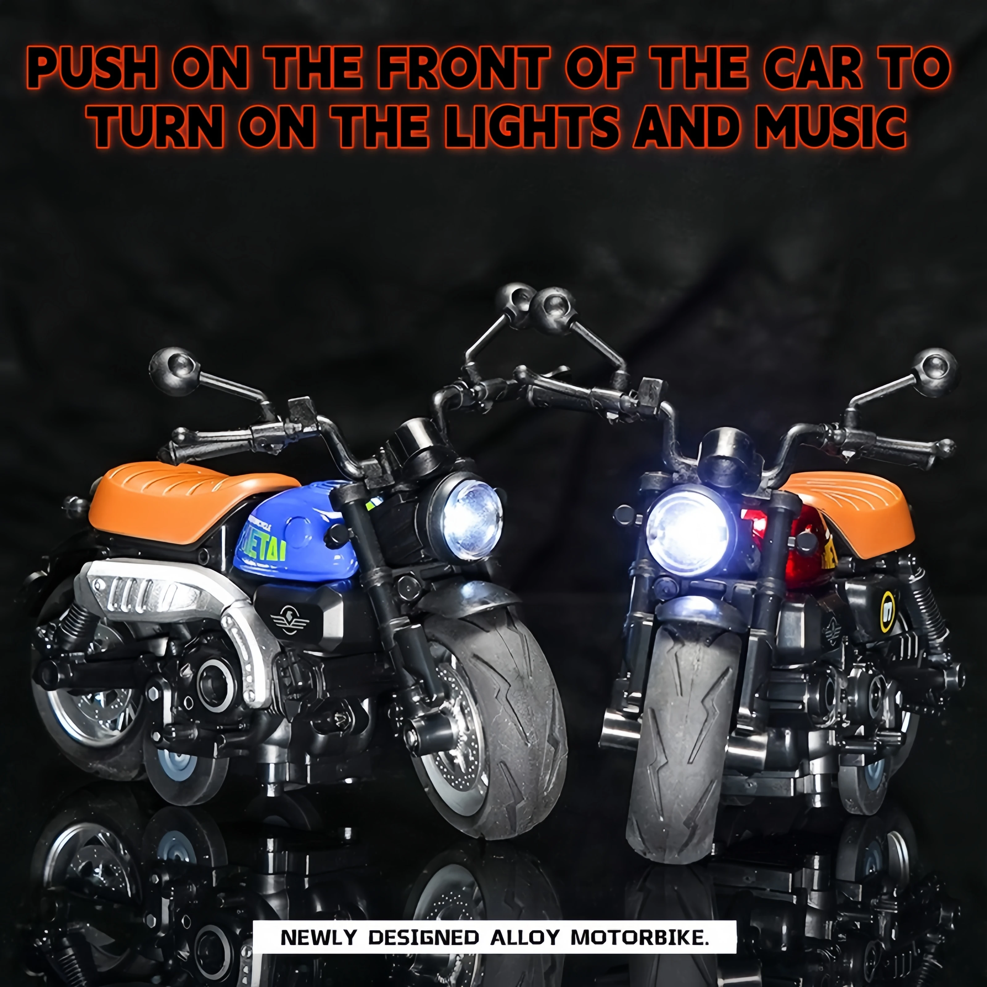 لعبة مجسمة للدراجة النارية 1:12، سيارة لعبة أطفال قابلة للسحب، هدية تزيين المنزل لعيد الميلاد وأعياد الميلاد #3