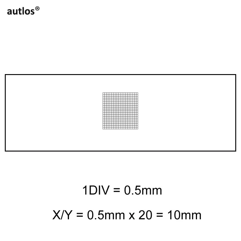 944.T Microscope Micrometer Calibration Slides DIV 0.5mm Optical Glass Grid Reticle Stage Micrometer Slide for Measurement