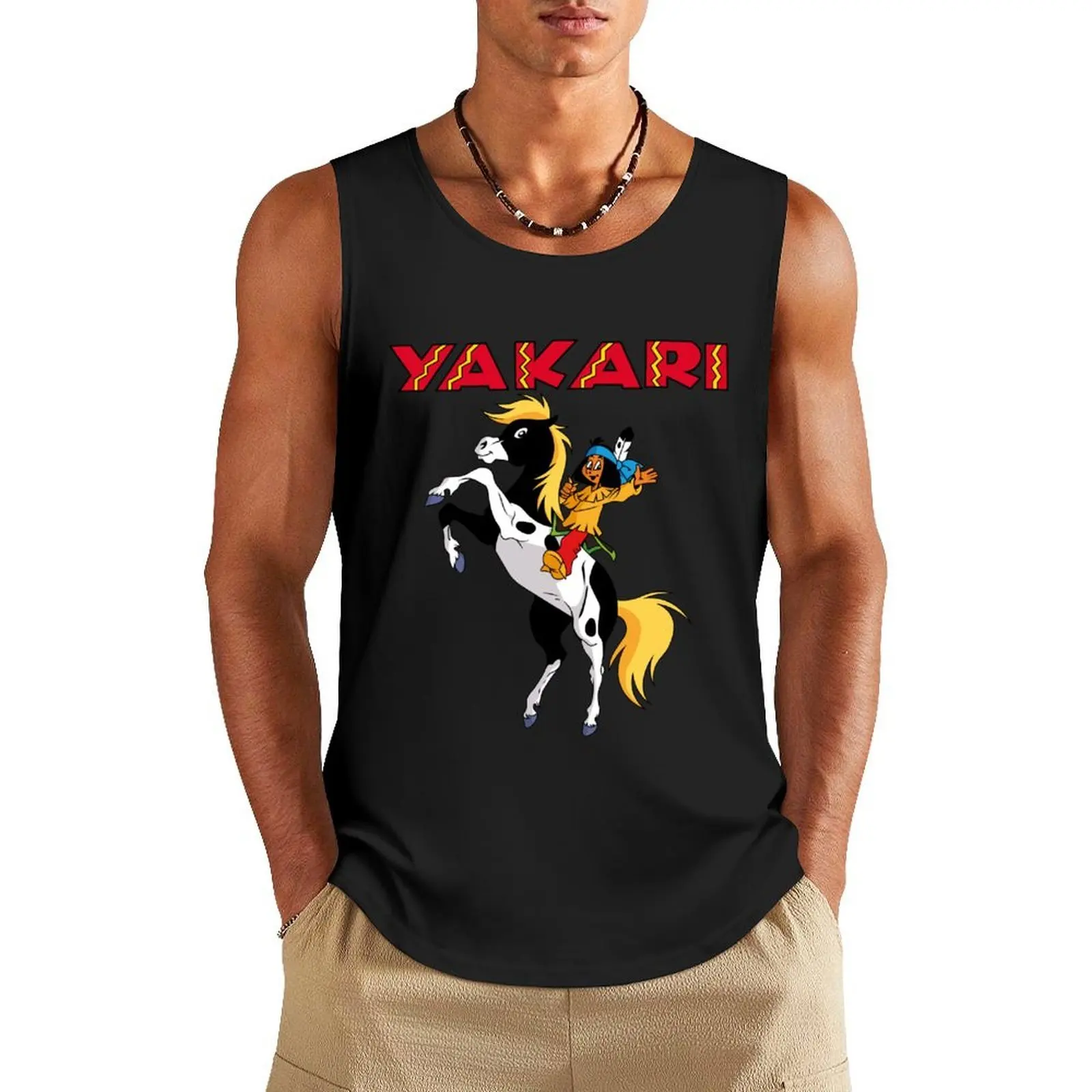 

yakari advanture funny tee Tank Top Men gym sportswear Clothing Men's t shirt t-shirt for man