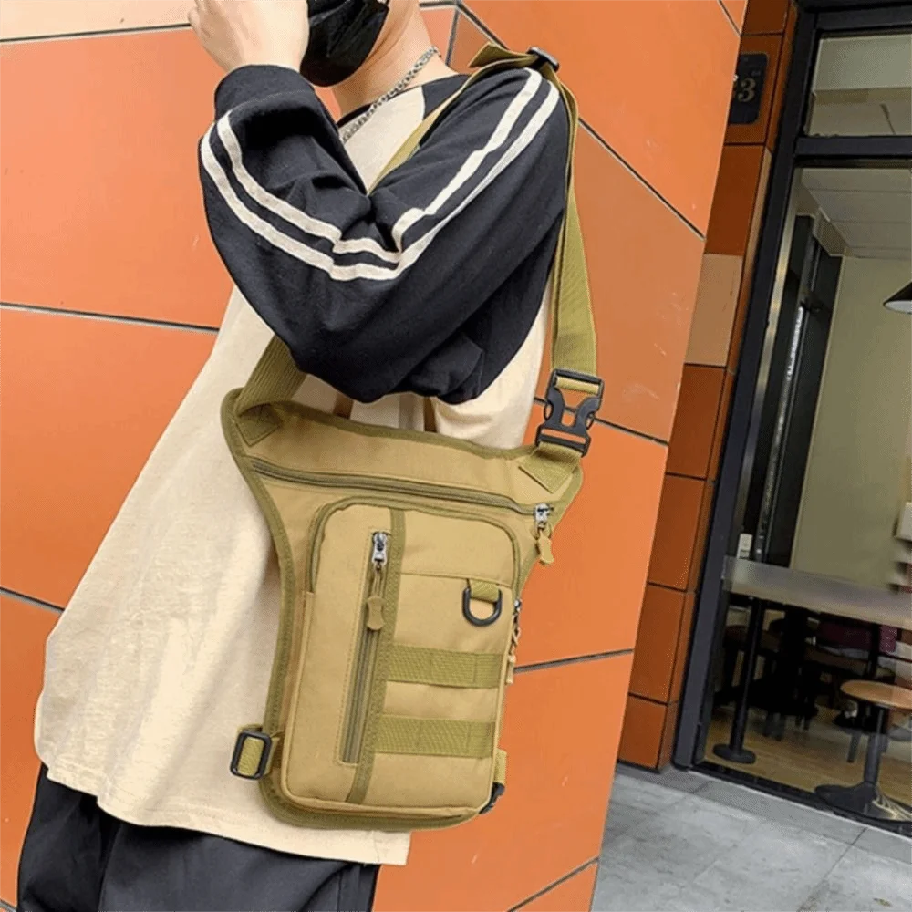 

Portable Adjustable Strap Men Waist Bag Thickened Wear-resistant Fanny Pack Multi-layered Casual Men Hip Bum Pack Outdoor Sports
