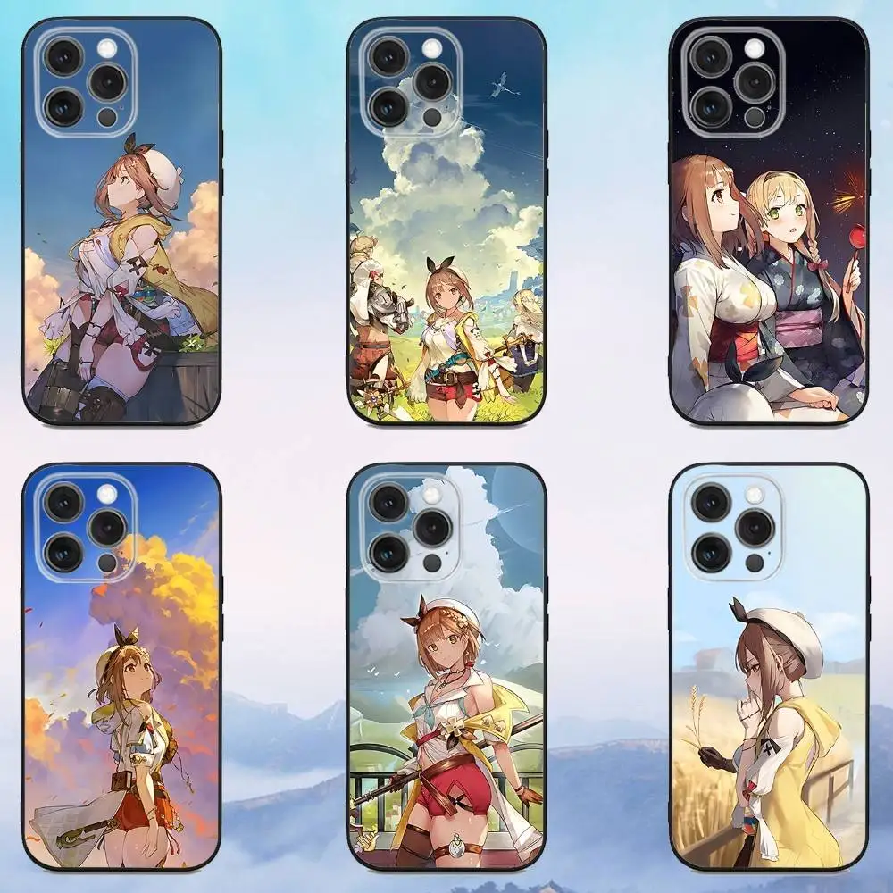 

Phone Case For iPhone 16e,16,15,14,13,12,11,Pro,X,XS,Max,XR,Plus,Mini Game A-Atelier R-Ryza Soft Black Cover