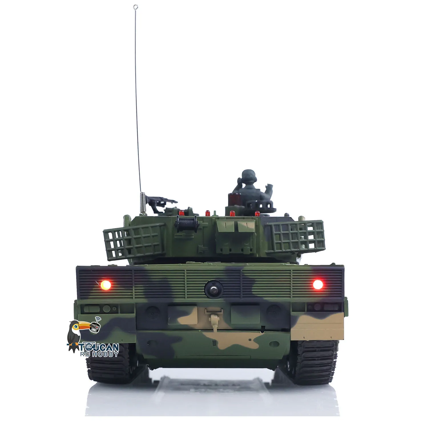 HengLong 3809 RC Panzer 2,4 GHz 1/24 Leopard 2 A5 Fernbedienung Kampfpanzer Modell BB Infrarot Kampfspray Wasserbatterie Radio Spielzeug