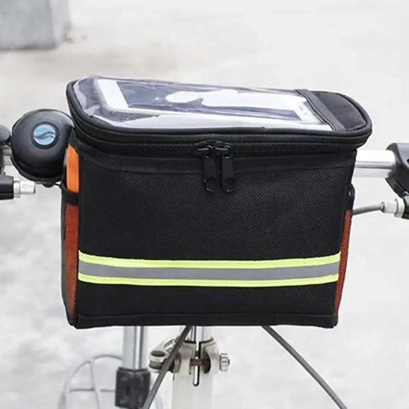 AliExpress Bicycle Front Handlebar Bag Bike Frame Pannier Organizer Pouch MTB Waterproof Phone Bags Multifunction Portable Shoulder Bag