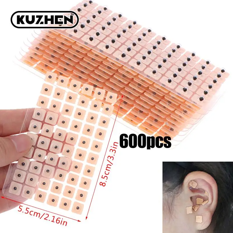 600pcs Disposable Ear Press Seeds Acupuncture Vaccaria Plaster Bean Massage