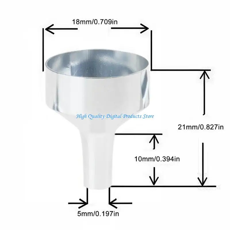 U2JE 3 Pcs Metal Funnel Powder Funnel Funnel Small Funnel Liquid Transfer Funnel Liquid Dispensing Tool