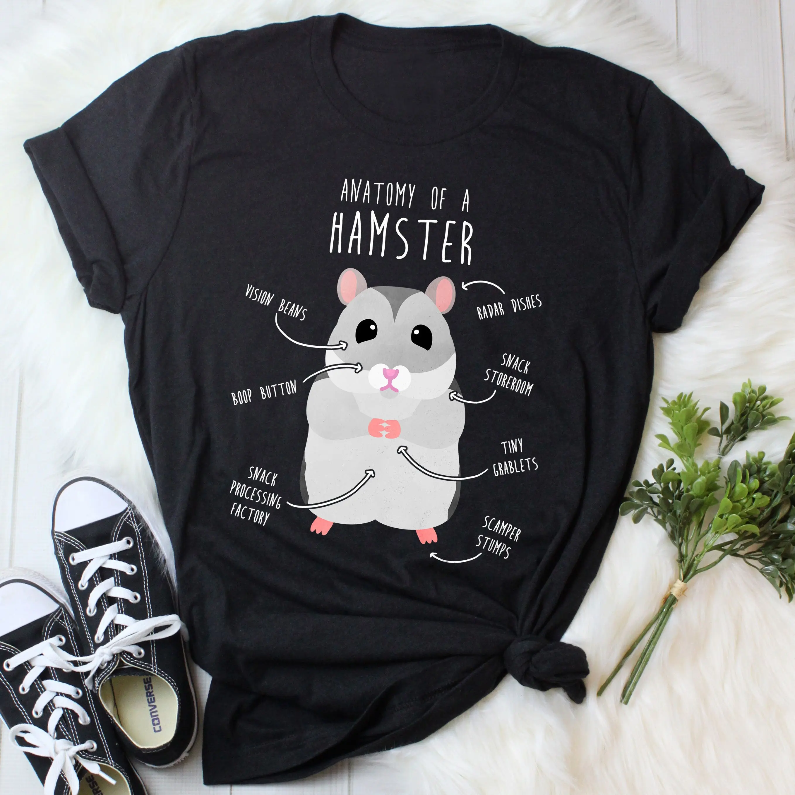 Winter White Dwarf Hamster T Shirt Funny Lover Cute Pocket Pet Russian Mom Dad