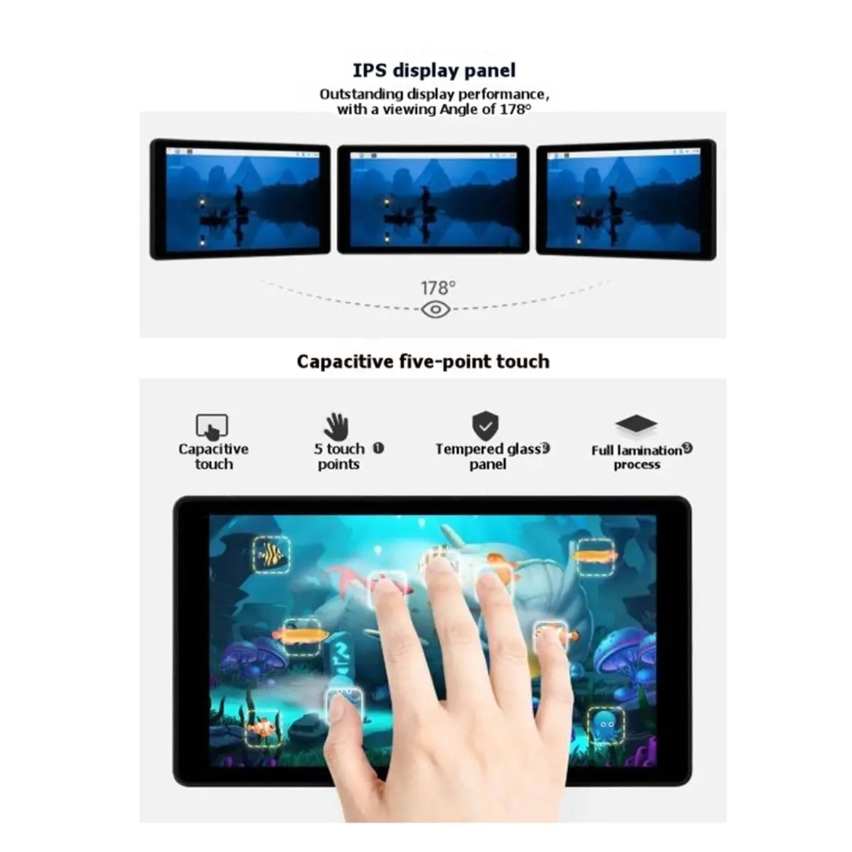 (▲★HUND)5 Inch DSI Capacitive Touch Display 720x1280 IPS Optical Bonding Toughened Glass Panel DSI Interface 5-Point Touch