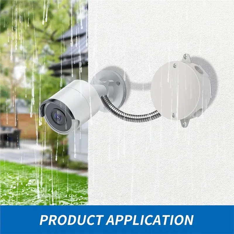 【24H SALE】Aluminum Construction Gray Round Electrical Box,5 Hole 1/2