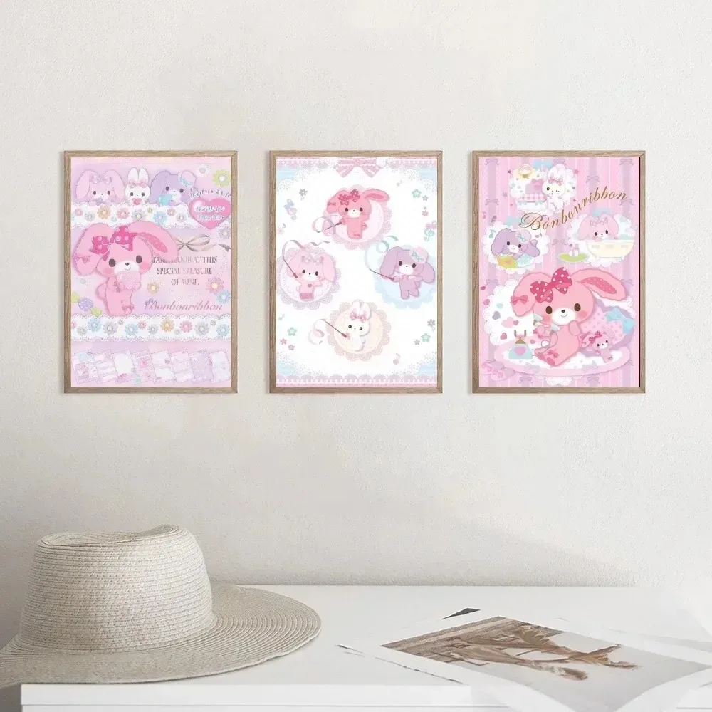 Anime Kawaii Bonbonribbon Canvas Painting Home Decoration Room Decoration Painting Living Room Restaurant Kitchen Art