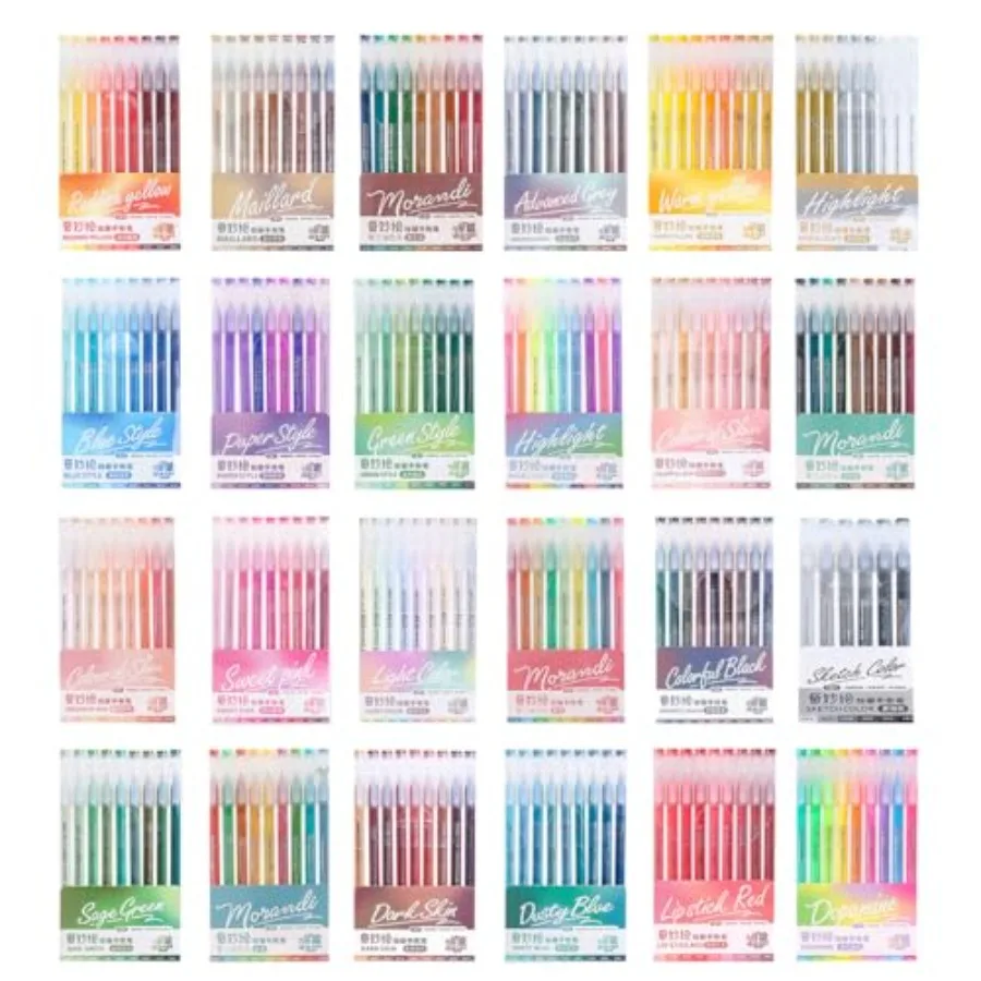 

207 Color 0.6mm Gel Pen Painting Set Suitable for Adult Painting Coloring Card Printing Daily Writing and Student Supplies
