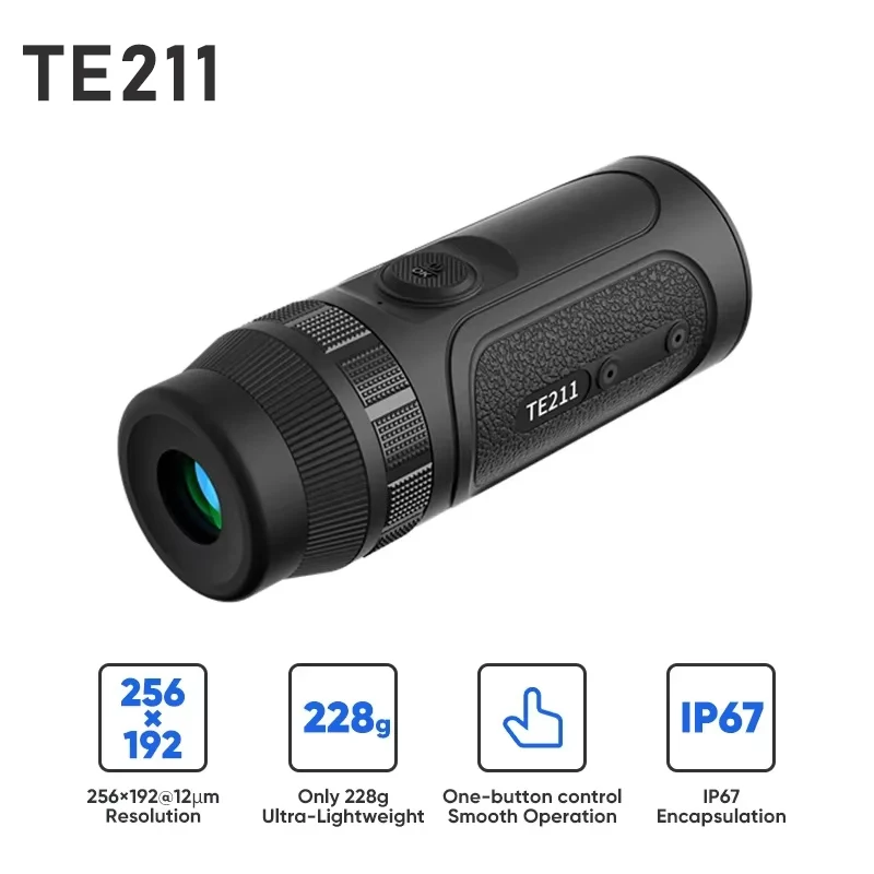 TE211 Guide Thermal Monocular Portable Hunting 256x192 Thermal Sensor Video Recording App Connectivity IP67 Urltra-Light