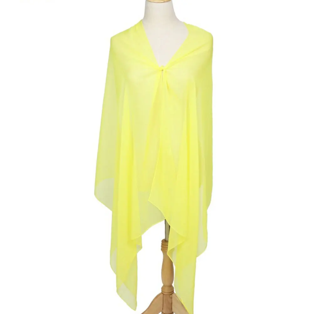 Sciarpa Mantelle protettive solari per donna Protezione Sciarpe eleganti calde Scialle giallo Avvolge Summer Miss