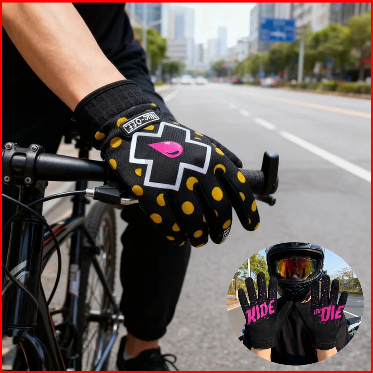 قفازات ركوب الدراجات الرياضية الخارجية الجديدة للربيع والخريف، قفازات عالمية مريحة ومتعددة الاستخدامات #1