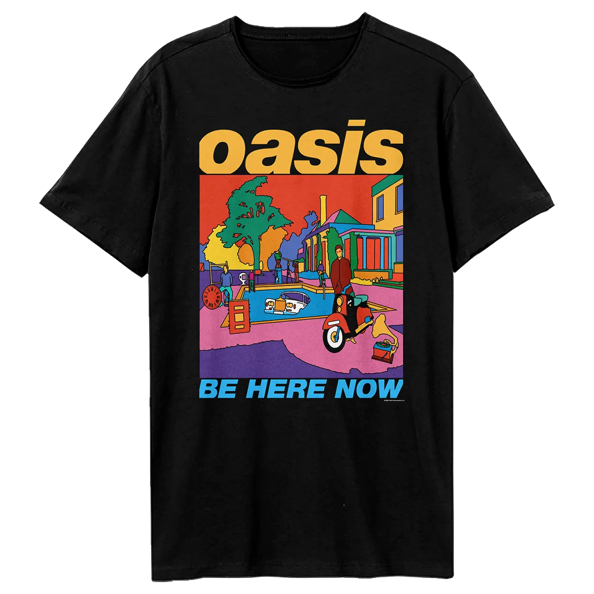 

Oasis Be Here Now Color Street Периферийный узор с принтом Летние элитные брендовые хлопковые мужские и женские футболки с короткими рукавами