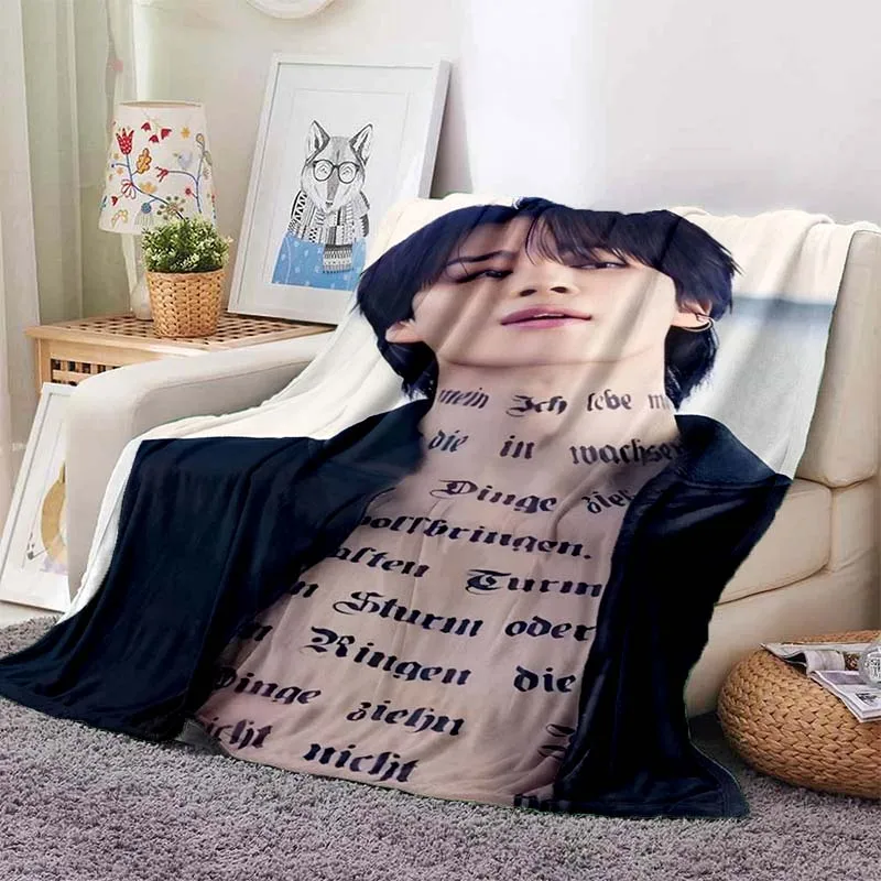 Kpop Star Jimin Print Blanket, Leisure Sofa Blanket, Home Sheet, Office Air Conditioner, Soft Leisure Travel, Custom Throw