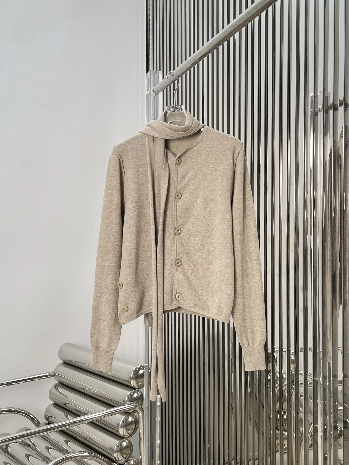 

Высококачественный вязаный кардиган с открытыми пуговицами для женщин, топ с длинными рукавами, универсальный, простой, элегантный, весенний, модный