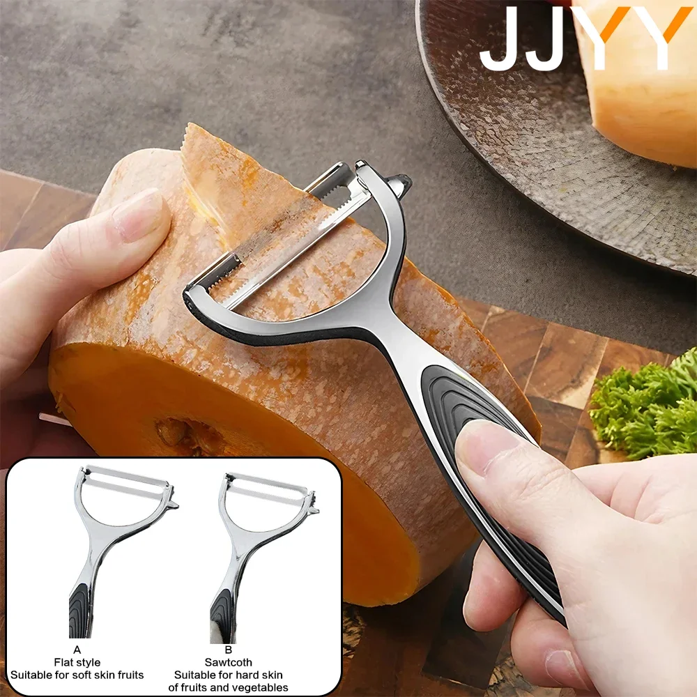 JJYY Stainless Steel Paring Knife Peeler Vegetable Chopper Kitchen Household Multifunctional Melon and Fruit Grater