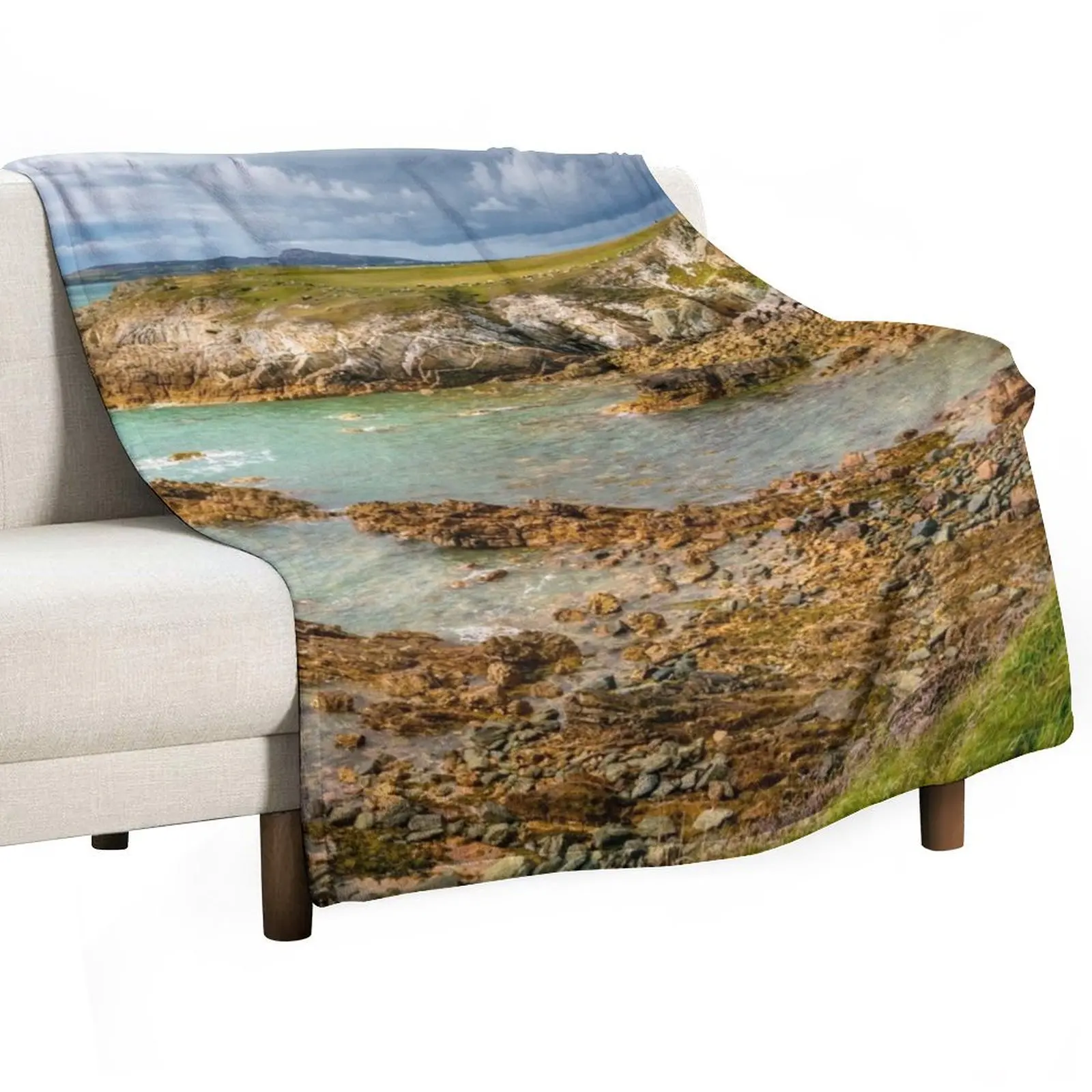 

Rhoscolyn Bay Anglesey Throw Blanket Bed Fashionable sofa bed Large Sofas Blankets