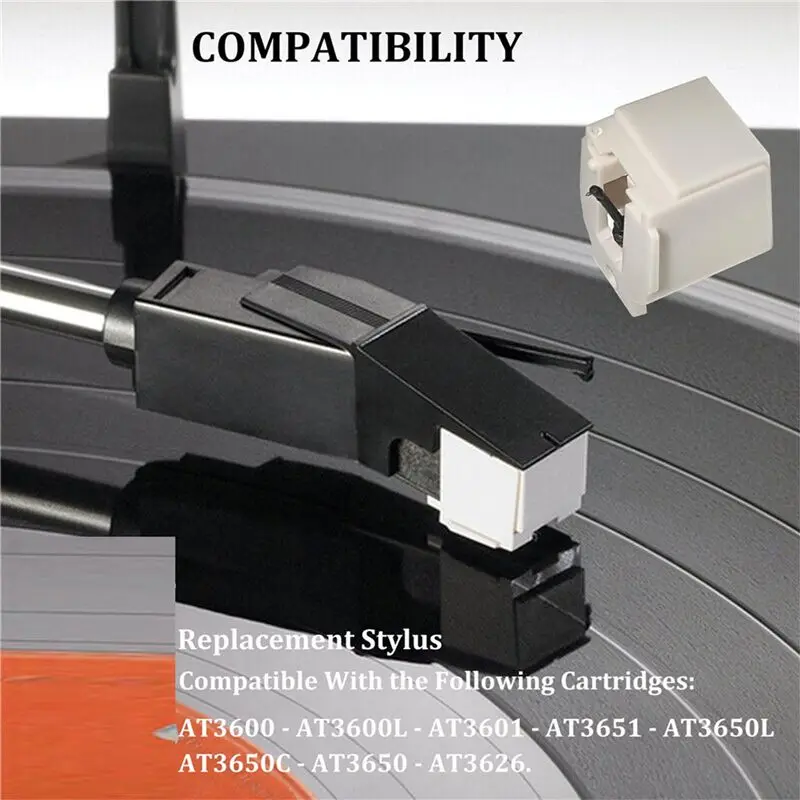 ABYB 6Pcs Replacement Stylus ATN3600L Vinyl Record Player Needle For AT-LP60 Turntable Phonograph Platenspeler Records Player
