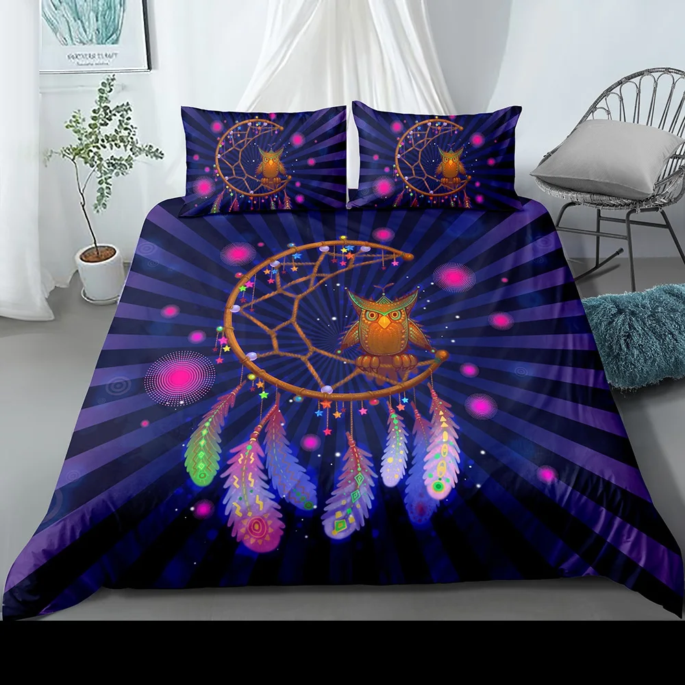 Dark Colour Dream-catcher Duvet Cover Bedding Set Mandala Bedcloth 3pcs Queen King Double Size Bed Sets Mother Gift