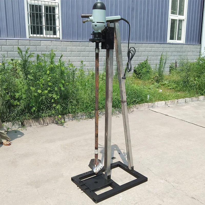 

Customized Compact Vertical Stand Handheld Rig – Electric Water Well Drilling Machine for Home Applications