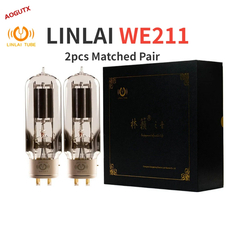 LINLAI WE211 Vacuum Tube 1:1 Copy WE 211 Upgrade 211 211DG 211T HIFI Audio Valve Electronic Tube Amplifier DIY Matched Aogutx