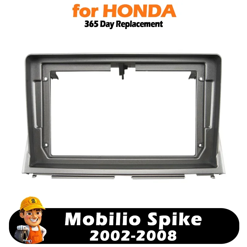 2 Din 9 inch Car Radio Fascia for HONDA Mobilio Spike 2002-2008 Stereo Frame Plate Adapter Navigation Panel Silvery RHD