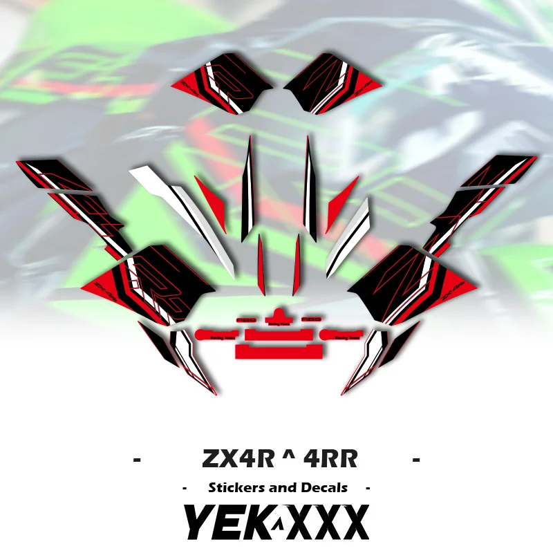 ZX-4R ZX-4RR Motorcycle Full Fairing Shell Sticker Decal OEM style customization For Kawasaki Ninja ZX4R ZX4RR 2023 2024