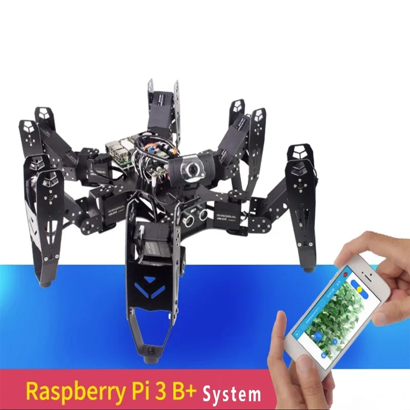 روبوت عنكبوت بستة أرجل يستخدم تعليم Raspberry PI على الروبوتات wifi/RaspberryPi الذكاء الاصطناعي #4