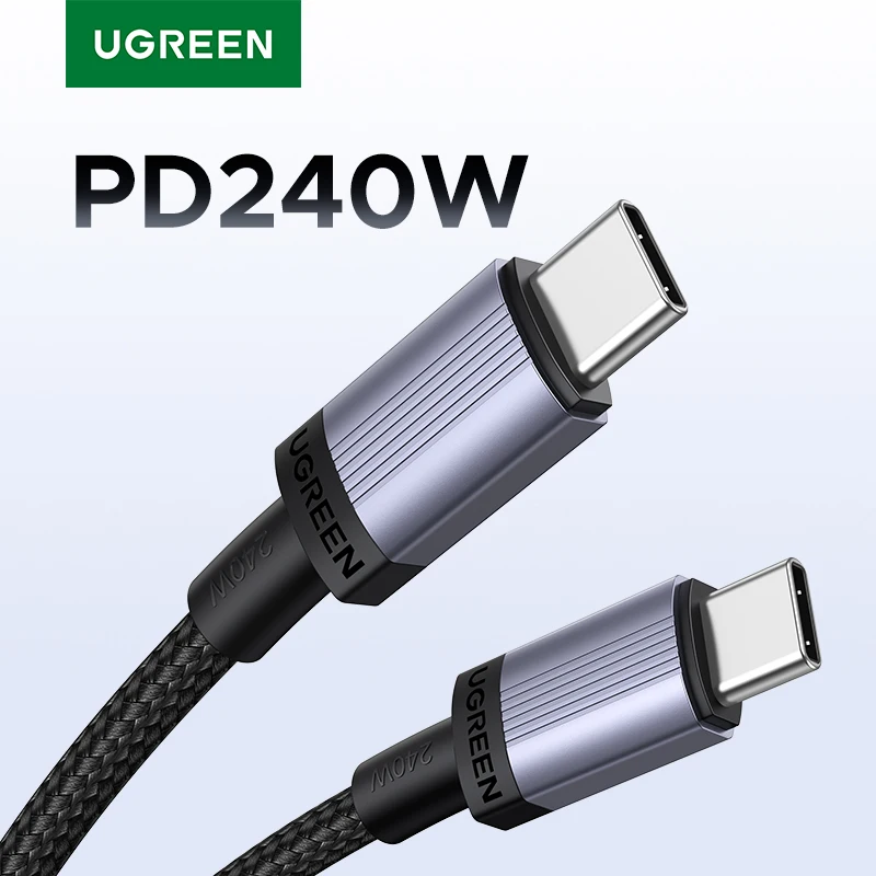 UGREEN 240W USB Type C To Type C Cable 100W PD 3.1 Fast Charging Charger For APPLE Macbook Xiaomi Samsung Android Notebook 1m 2m