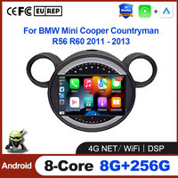 Android Auto For BMW Mini Cooper Countryman R56 R60 2011 - 2013 Car Radio Wireless Carplay Auto AHD WIFI 4G Multimedia radio