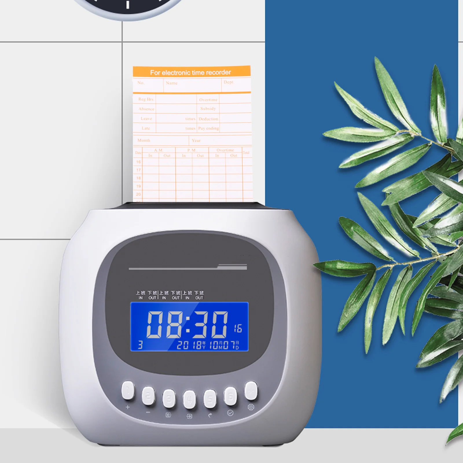 1 Set Time Attendance Card Paper Sturdy Monthly Format Office Factory Clocking Cards Recording Cards for Commuting Records