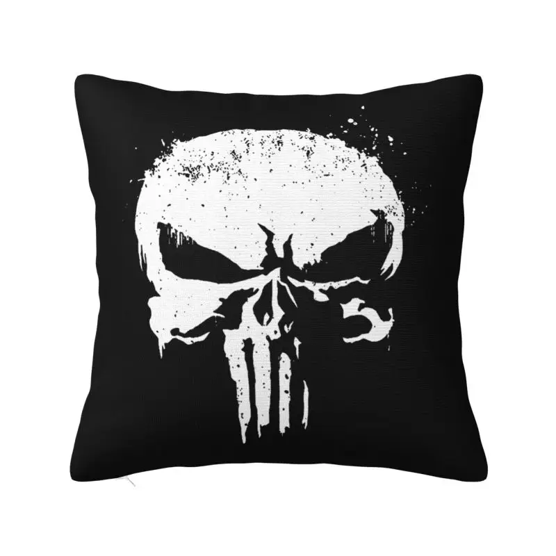 

Nordic Vintage Skeleton Punisher Skull Cushion Cover 40*40 cm Soft Throw Pillow Case Bedroom Decoration Bedding Sofa Pillowslip