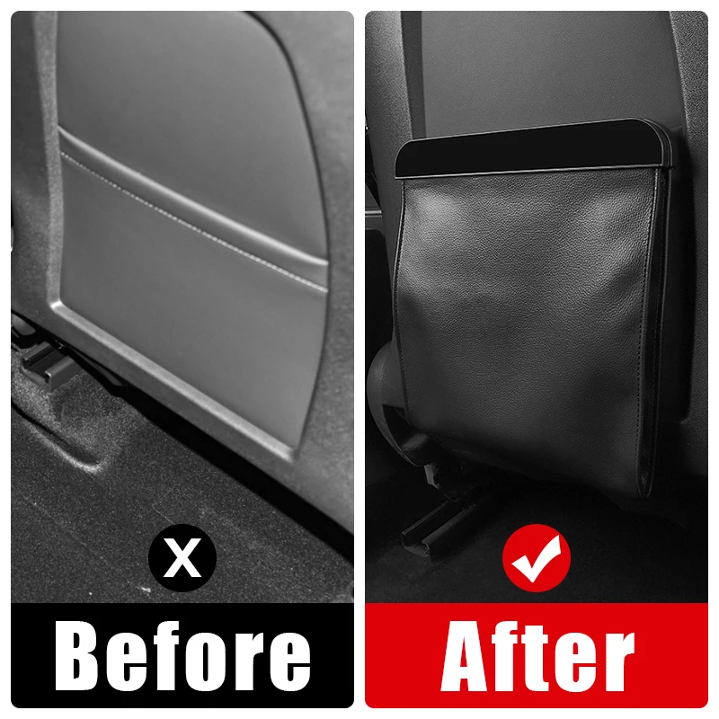 For Tesla Model 3 Y 2017 2018 2019 2020 2021 2022 2023 Car Garbage Bag Waterproof Magnetic Adsorption Trash Back Seat Hanging view 2