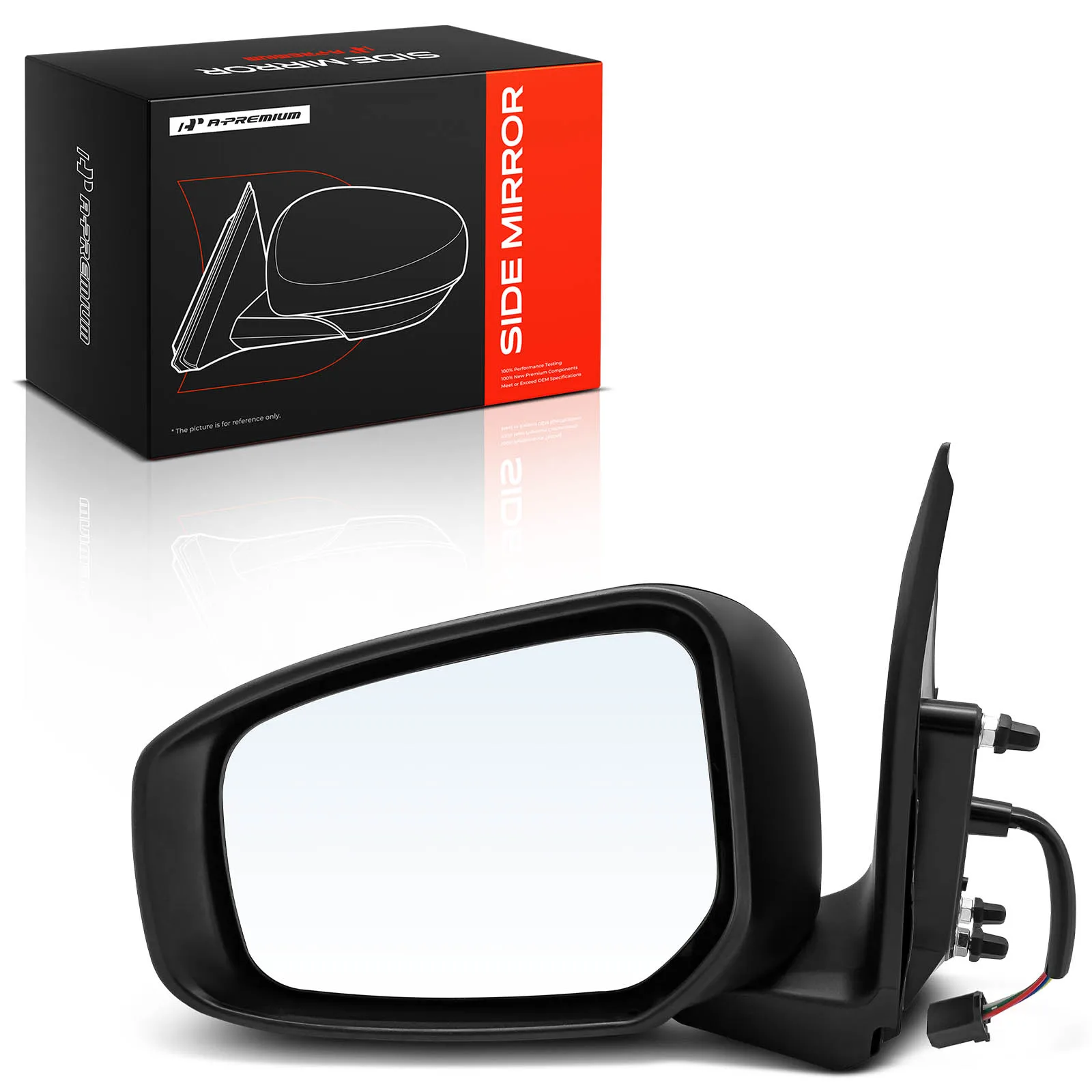 A-Premium Driver Side Power Door Mirror for Mitsubishi Mirage 2015-2022 Mirage G4 2017-2022 Manual Folding Turn Signal Light