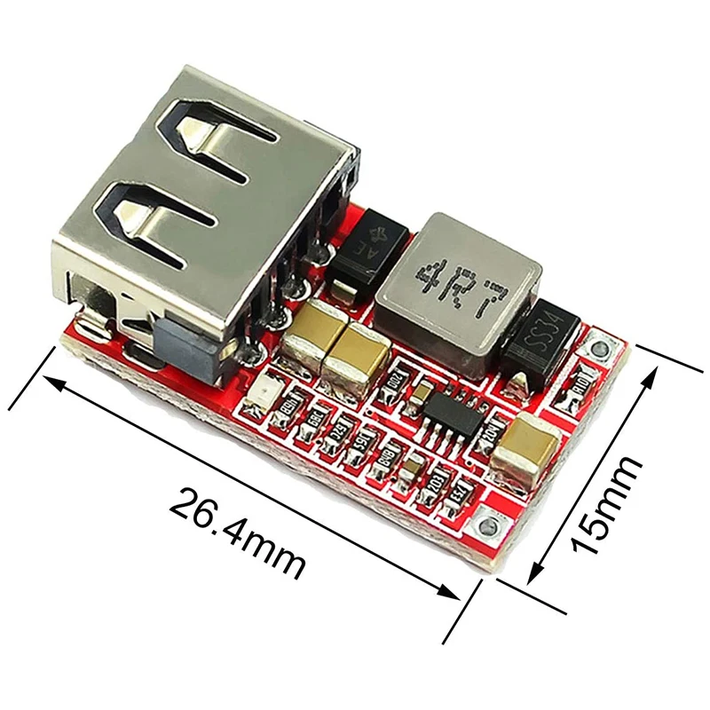 5 Pcs DC-DC Buck Converter Car USB Charger Module 6-24V 12V 24V To 5V 3A Step Down Voltage Regulator Power Supply Module