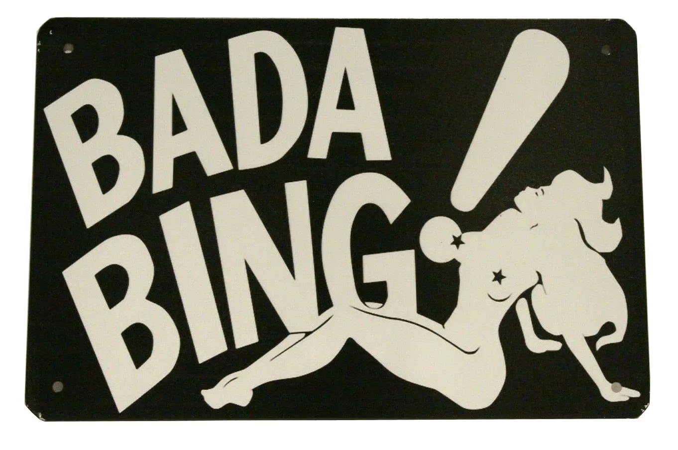 Metal Tin Signs Sopranos Bada Bing Tin Wall Sign Painting Vintage Hanging Metal Plaque Poster Retro Art Bar Store Home Decoratio