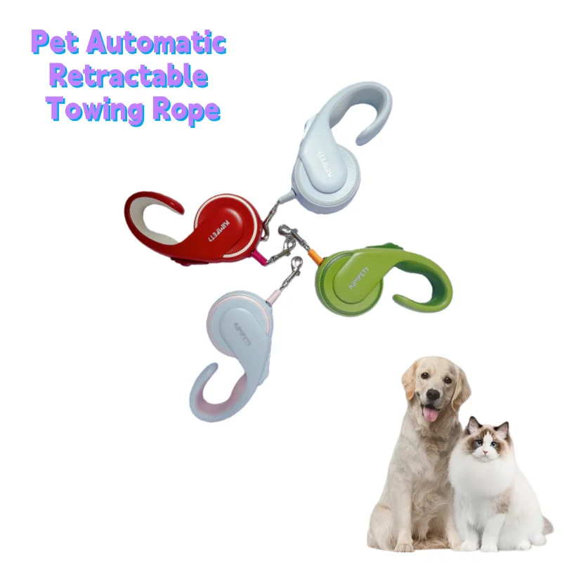 

3M/5M Auto-Retractable Dog Leash One Button Duty Retractable Tape Leash for Medium Large Dogs Stop Pulling Control Tangle-Free