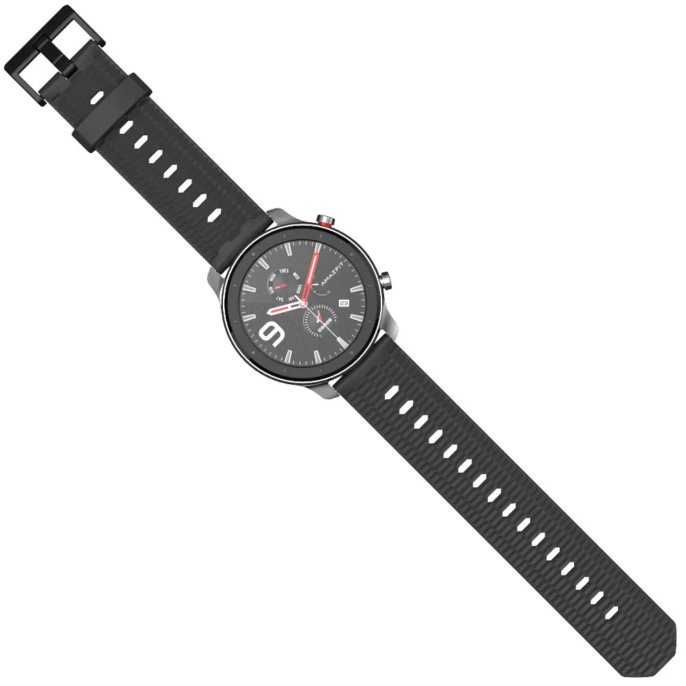 Amazfit Stratos 3 용 22mm 실리콘 스트랩 Amazfit GTR 2 스마트 워치 용 Smartwatch 시계 밴드