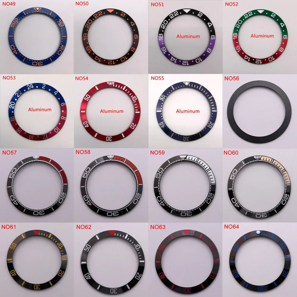 38mm Watch Ring High Quality Ceramic Bezel Insert for 40mm Watch Case Accessories Inner diameter 30.5mm