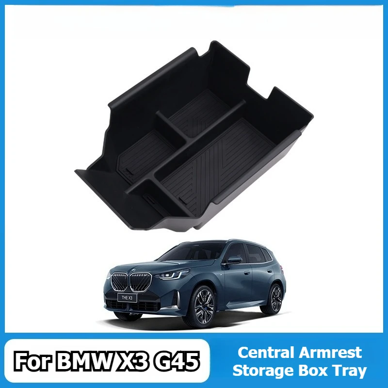 

Для BMW X3 G45 2025 ящик для хранения центральной консоли автомобиля, подлокотник, коврик для центральной консоли, органайзер для мелочей, полка, аксессуары для интерьера