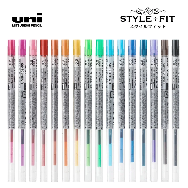 8 Stationery Japan UNI Neutral Color Kawaii Cute Refill 0.5 STYLE FIT Series Press UMR-109-05 Office Accessories School Supplies