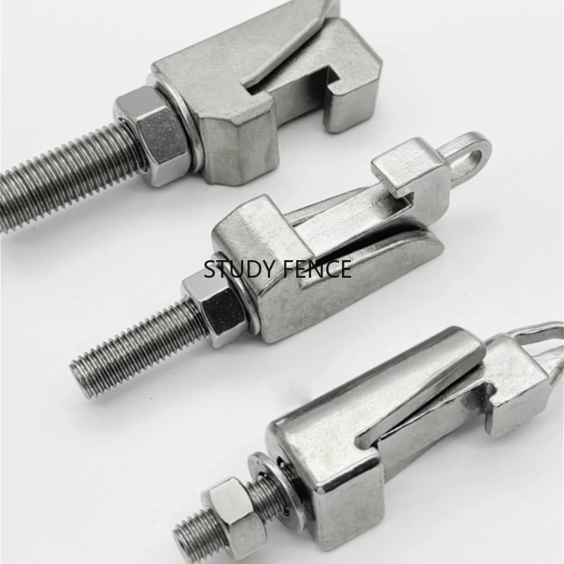 1pc 304 Stainless Steel C-type Caliper, Screw Clamp Hook Head, Stainless Steel Fixing Bolt, M8/M10/M12/M14 Thread Calipers