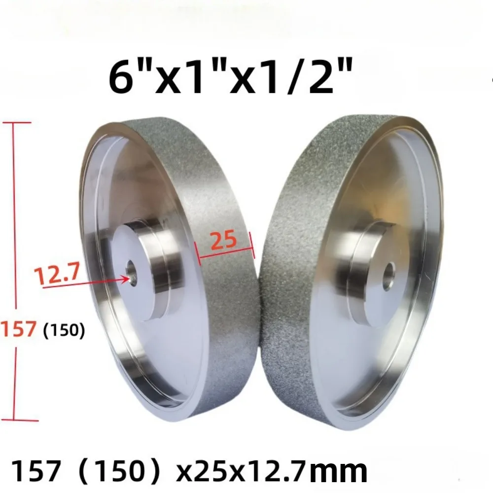 Diamantlegering slijpschijf / wolfraamstaal parallelle slijpschijf / 150x25X 12,7 MM gat diamantwaterslijpschijf