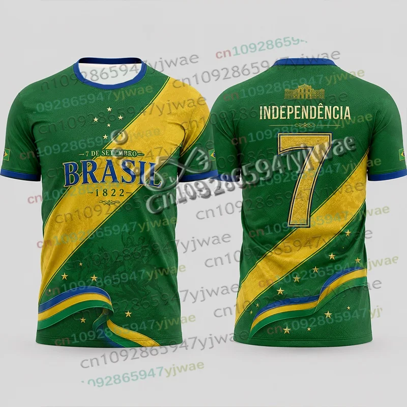 2026 Herren Brasilien Unabhängigkeitstag Fußballtrikot 7. September Patriotisches Fußballshirt Herbstmode Streetwear Damen Herren T-Shirt – Detail 8