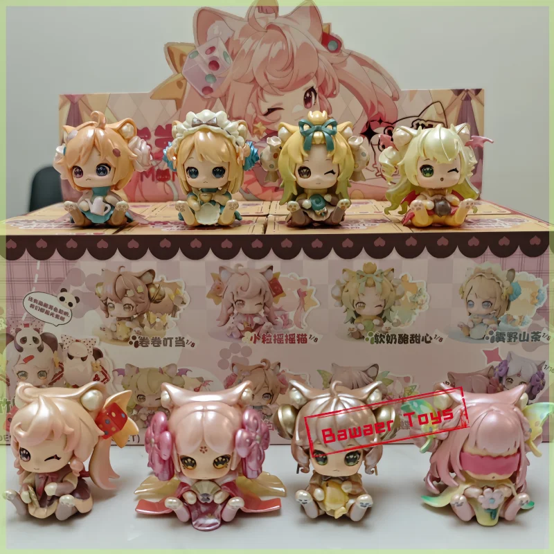 

Original Moni Cute Cat Kitten Office Blind Box Table Display A Surprise Toy Gift For The Girl'S Birthday Present Cute Kawaii Gif