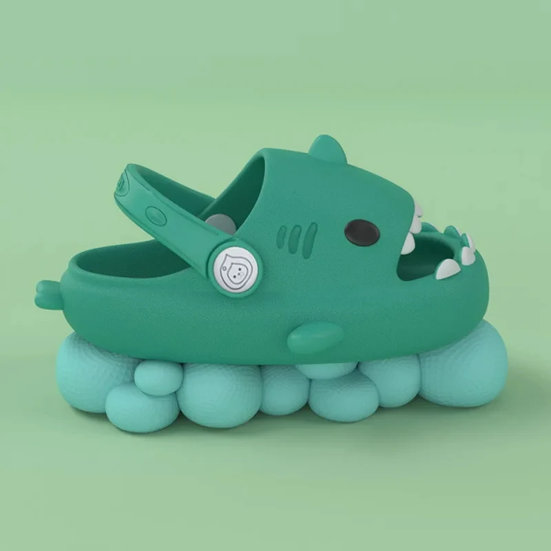 Crestar-Pantoufles Requin pour Enfants, Pantoufles de Dessin Animé Mignonnes, Sandales Souples pour Garçons et Bol, Extérieur, Diapositives de Plage, Mode d'Été