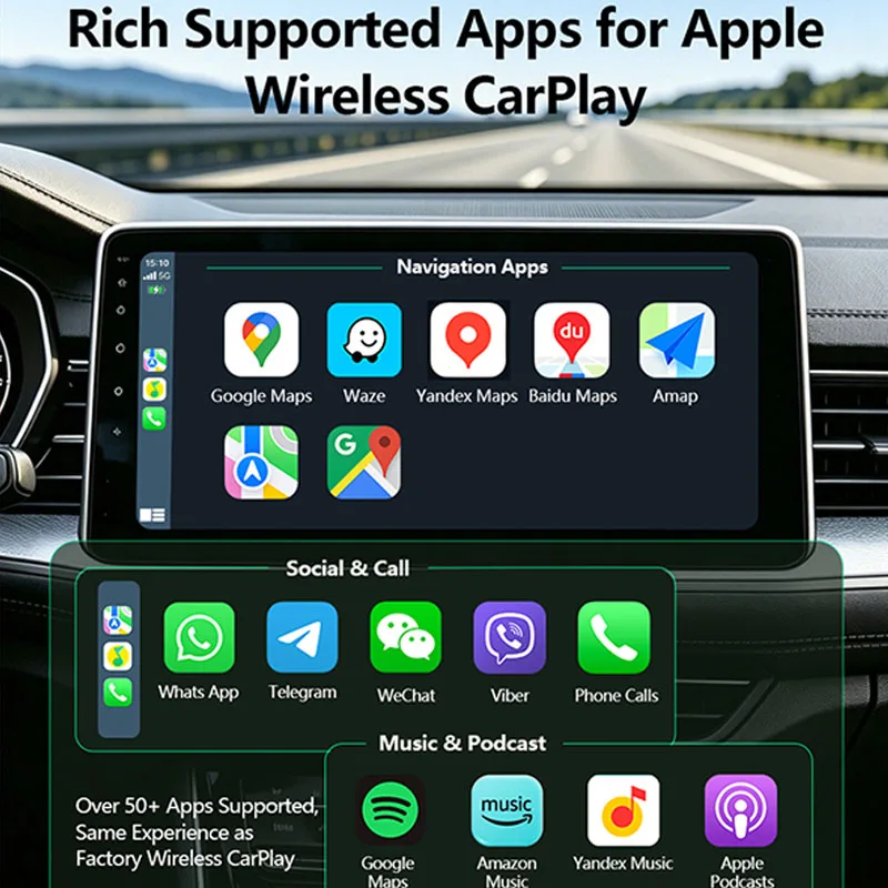 XUDA G Smart Box For MG4, Baidu CarLife wired to wireless Apple CarPlay and Android Auto Google Maps Music WeChat plug-and-play.