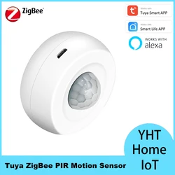 Tuya Smart ZigBee 3.0 Pir Motion Sensor Detector Infrared Human Motion Sensor USB Battery Powered with Zigbee Gateway Alexa