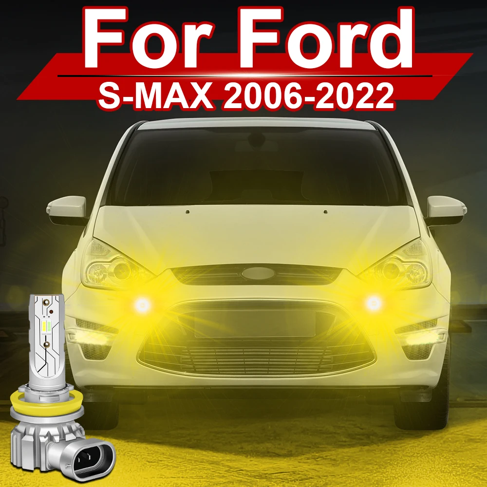 

For Ford S-MAX SMAX Fog Lights LED Front Fog Lamp Bulb 2006-2022 SMAX Accessories 2012 2013 2014 2015 2016 2017 2018 2019 2020
